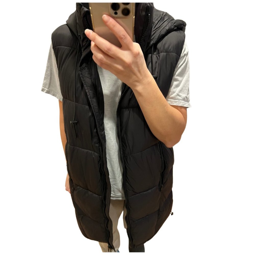 Puffer Down Vest with Hood